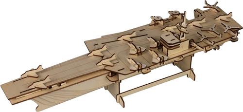 Bouwpakket 3D Puzzel Vliegdekschip- hout