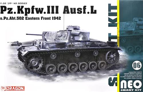 1:35 Dragon 6957 Pz.Kpfw.III Ausf.L s.Pz.Abt.502 Leningrad 1942 Plastic Modelbouwpakket