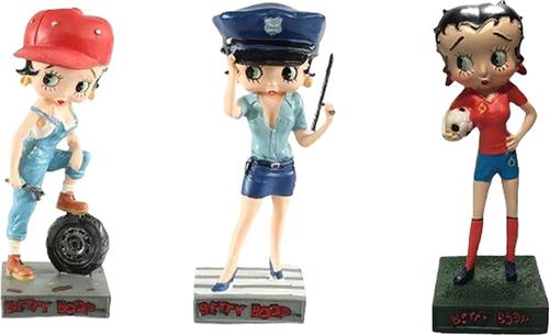 Betty Boop verzamelfiguurtjes - beeldjes kunsthars - voetballer - automonteur - politie - 12 cm