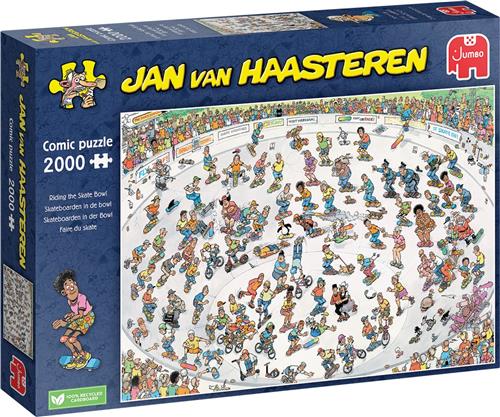 Jan van Haasteren - Skateboarden in de bowl - 2000 stukjes puzzel - Legpuzzel