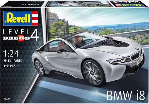 1:24 Revell 07670 BMW i8 Plastic Modelbouwpakket