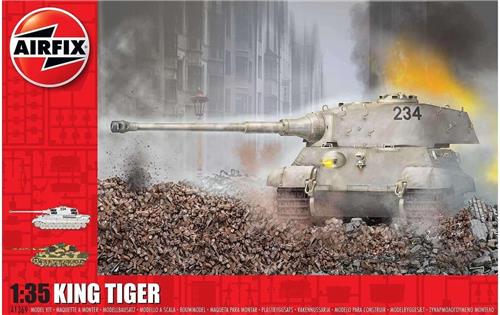 1:35 Airfix 1369 King Tiger Tank Plastic Modelbouwpakket