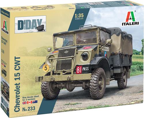 1:35 Italeri 0233 Chevrolet 15 CWT Truck UK D-Day 80th Anniversary Plastic Modelbouwpakket