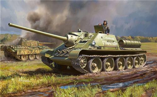 Zvezda - Su-85 Self Propelled Gun (8/19) * (Zve3690) - modelbouwsets, hobbybouwspeelgoed voor kinderen, modelverf en accessoires