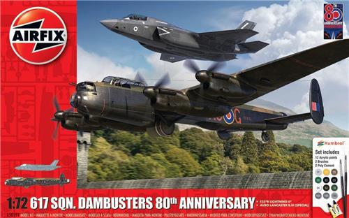 1:72 Airfix 50191 Dambusters 80th Anniversary 617 Sqn. - F-35B and Avro Lancaster - Gift Set Plastic Modelbouwpakket