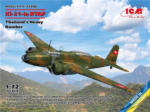 1:72 ICM 72206 Mitsubishi Ki-21-Ia RTAF - Thailands Heavy Bomber Plastic Modelbouwpakket