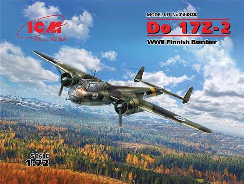 1:72 ICM 72308 Do 17Z-2, WWII Finnish Bomber Plastic Modelbouwpakket