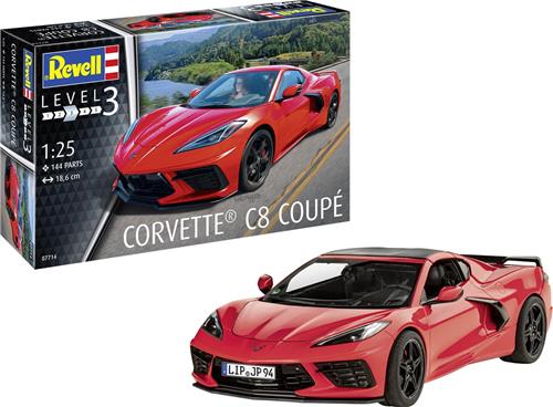 1:25 Revell 07714 Chevrolet Corvette C8 Coupe - Sport Auto Plastic Modelbouwpakket