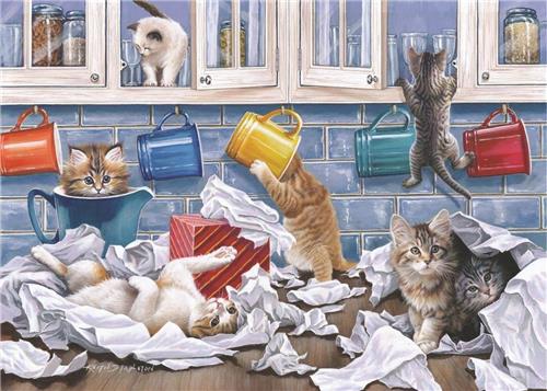 House of Puzzles Kitty Litter - BIG 250 Piece Jigsaw Puzzle