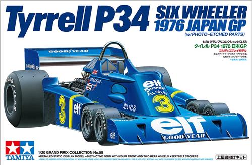 1:20 Tamiya 20058 Tyrrell P34 Six Wheeler - 1976 Japan GP Plastic Modelbouwpakket