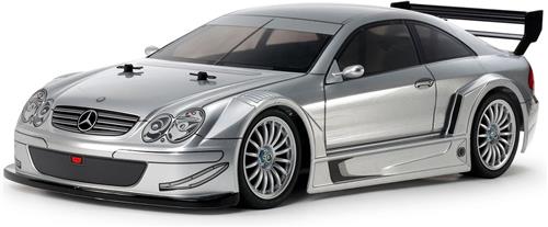 1:10 Tamiya 47493 RC Mercedes-Benz CLK AMG 2002 - TT-02 Silver RC Plastic Modelbouwpakket