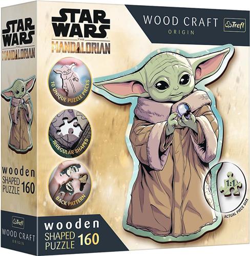 Trefl Trefl - Puzzels - 160 Houten Puzzels" - Grogu / Lucasfilm Star Wars The Mandalorian FSC Mix 70%".