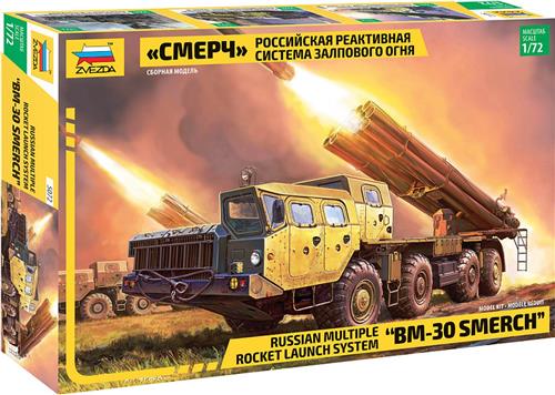 1:72 Zvezda 5072 BM-30 Smerch - Russian Multiple Rocket Launch System Plastic Modelbouwpakket