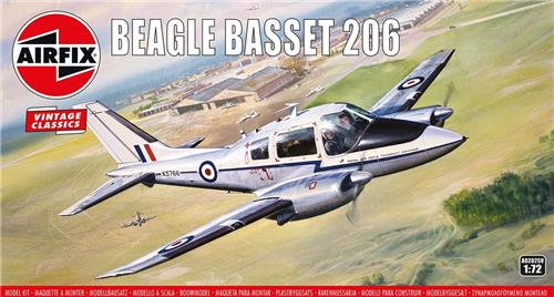 1:72 Airfix 02025V Beagle Basset 206 Plane Plastic Modelbouwpakket