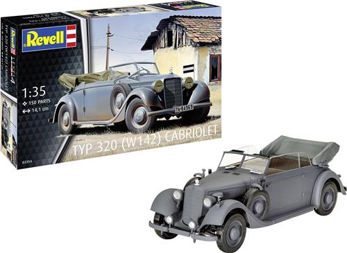 1:35 Revell 03354 Mercedes-Benz Typ 320 W142 Cabriolet - Auto Plastic Modelbouwpakket