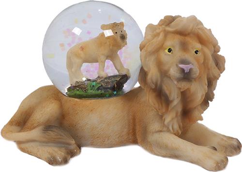 PIA Soft Toys Leeuw liggend waterbal - 45 mm - Snowglobe