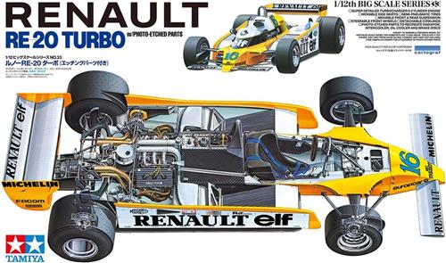 1:12 Tamiya 12033 Renault RE-20 Turbo Racing Car Plastic Modelbouwpakket