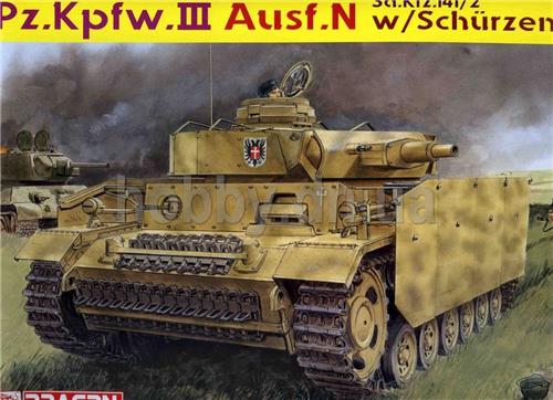 1:35 Dragon 6474 Pz.Kpfw.III Ausf.N - Sd.Kfz.141/2 w/Schurzen Plastic Modelbouwpakket