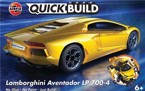 Airfix J6026 QUICKBUILD Lamborghini Aventador - Geel Plastic Modelbouwpakket