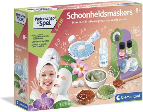 Clementoni Wetenschap en Spel  Schoonheidsmaskers  Beautyset Kinderen  Knutselpakket Meisjes en Jongens  8+ jaar