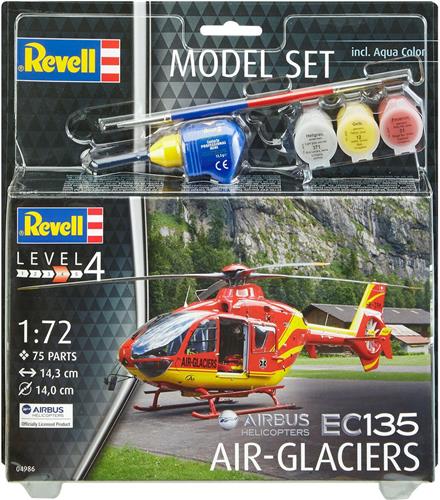 1:72 Revell 64986 EC135 AIR-GLACIERS - Model Set Plastic Modelbouwpakket