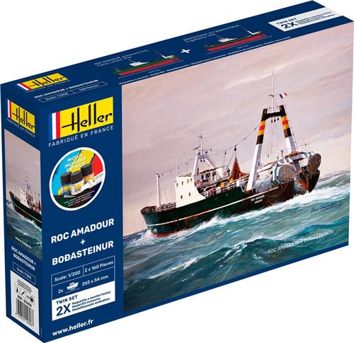 1:200 Heller 55608 ROC Amadour + Bodasteinur Ships - Twinset - Starter Kit Plastic Modelbouwpakket