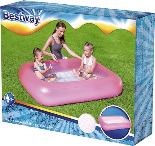 Bestway Zwembad 1-ring opblaasbare bodem 165x104x25cm - Roze