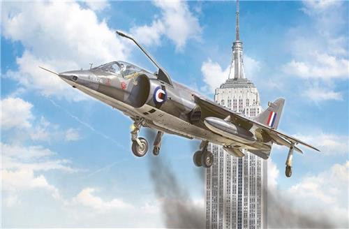 1:72 Italeri 1435 HARRIER GR.1 Transatlantic Air Race 50th Ann. Plastic Modelbouwpakket