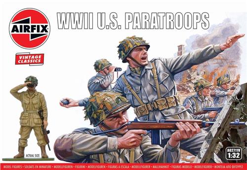 1:32 Airfix 02711V WWII U.S. Paratroops - Figures Plastic Modelbouwpakket