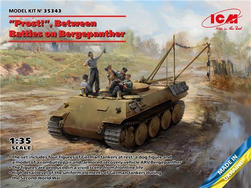 1:35 ICM 35343 Prost! - Between Battles on Bergepanther Plastic Modelbouwpakket