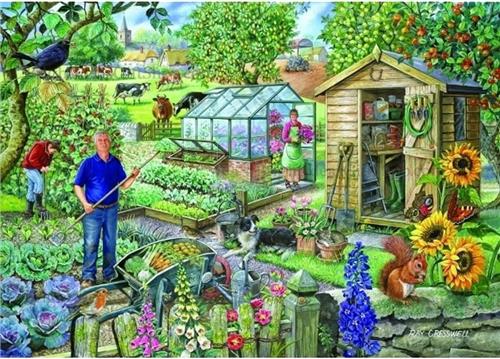 House of Puzzles At The Allotment - BIG 500 Piece Jigsaw Puzzle