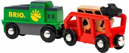 BRIO World - 36018 Boerderijtrein op batterijen | Speeltrein op batterijen voor kinderen vanaf 3 jaar