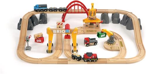 BRIO Treinset vrachtvervoer - Rails - Luxe vrachtset - 50 delig