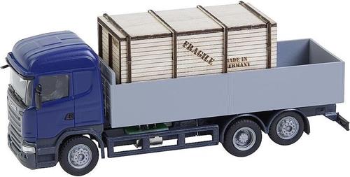 Faller - Vrachtwagen Scania R 13 HL Laadbak met houten kist (HERPA) - modelbouwsets, hobbybouwspeelgoed voor kinderen, modelverf en accessoires