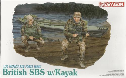 1:35 Dragon 3023 British SBS w/Kayak - Worlds Elite Force Series Plastic Modelbouwpakket