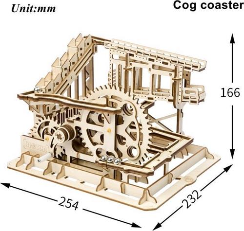 Houten 3D puzzel voor volwassenen | Tandwiel achtbaan | Vrije tijd | Ontspanning | Tot rust komen | Robotime | Model bouwpakket