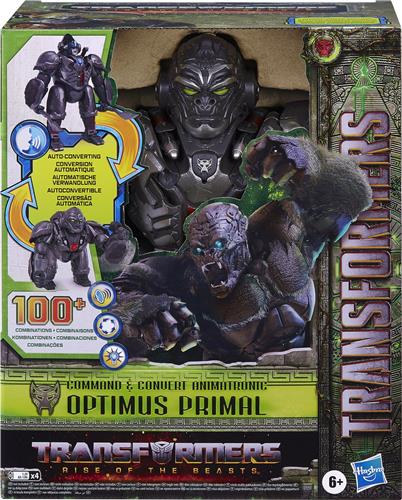 Transformers Rise of the Beasts Command and Convert Animatronic Optimus Primal - Actiefiguur