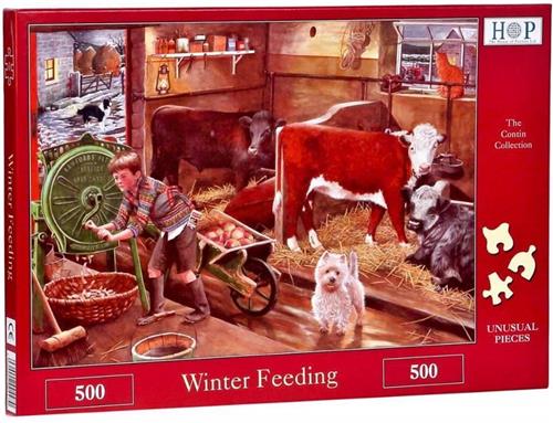 House of Puzzles Winter Feeding - 500 Piece Jigsaw Puzzle