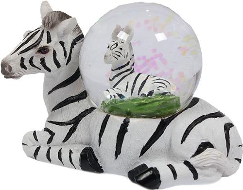 PIA Soft Toys Zebra Liggend Waterbal - 45 mm - Snowglobe