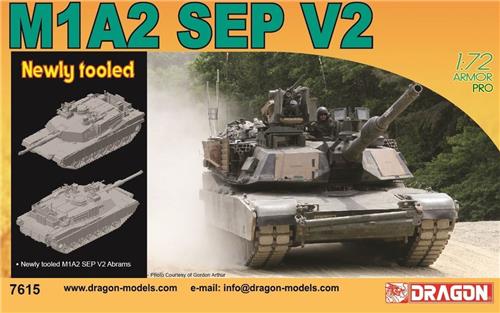 1:72 Dragon 7615 M1A2 Abrams SEP V2 Tank Plastic Modelbouwpakket