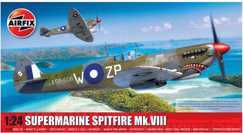 1:24 Airfix 17002 Supermarine Spitfire Mk.VIII - Propeller Vliegtuig Plastic Modelbouwpakket