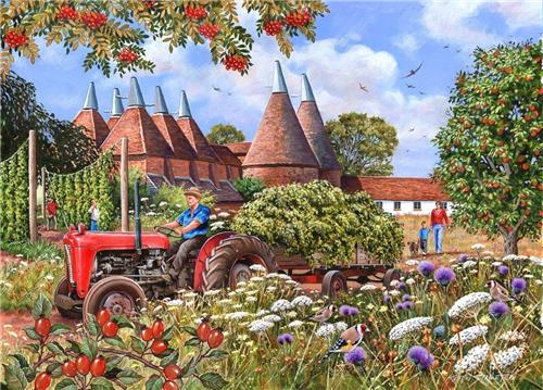 House of Puzzles Oast Houses - BIG 500 Piece Jigsaw Puzzle