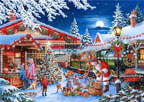 House of Puzzles No.18 - Santa's Express - 1000 Piece Jigsaw Puzzle