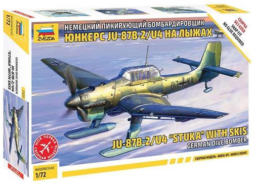 1:72 Zvezda 7323 JU-87B-2/U4 "STUKA" with skis Plastic Modelbouwpakket