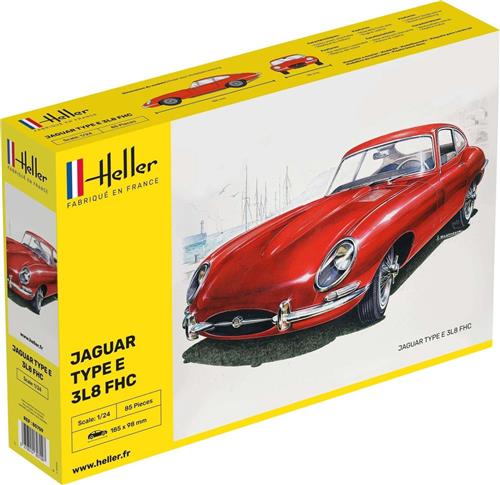 1:24 Heller 80709 Jaguar Type E 3L8 FHC Plastic Modelbouwpakket