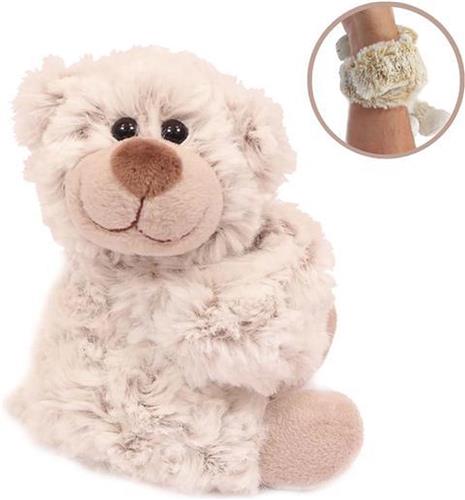 PIA Soft Toys - Pluche Klaparmband Beer crème - 16 cm