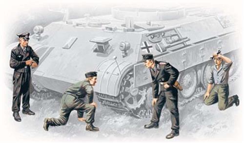 1:35 ICM 35211 German Tank Crew (1943-1945) Plastic Modelbouwpakket