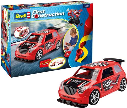 1:20 Revell 00910 Rallye Car with pullback motor - Red - First Construction Plastic Modelbouwpakket