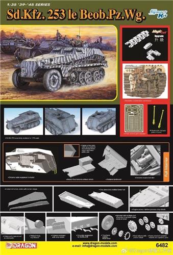 1:35 Dragon 6482 Sd.Kfz. 253 le Beob.Pz.Wg. - Militair Voertuig - Smart Kit Plastic Modelbouwpakket