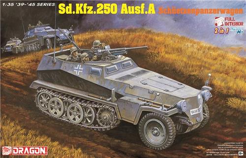 1:35 Dragon 6426 Sd.Kfz. 250 Ausf.A Schützenpanzerwagen - 2 Bouwopties en Volledig Interieur Plastic Modelbouwpakket